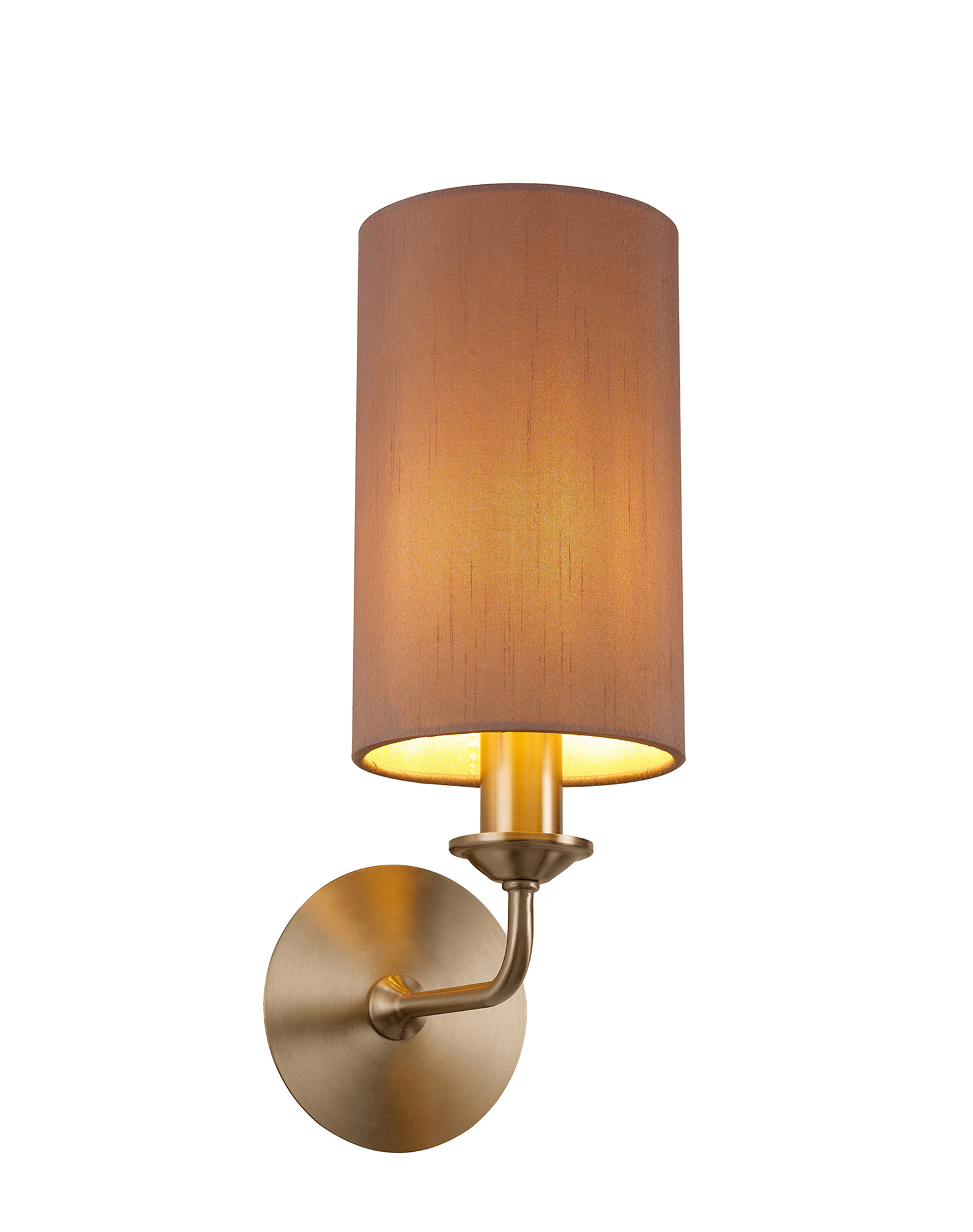 DK0070  Banyan Wall Lamp 1 Light Satin Nickel; Taupe/Halo Gold